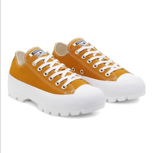 Converse | Shoes | Converse All Star Lugged Low Top Mustard Sunshine Yellow  Sneakers | Poshmark